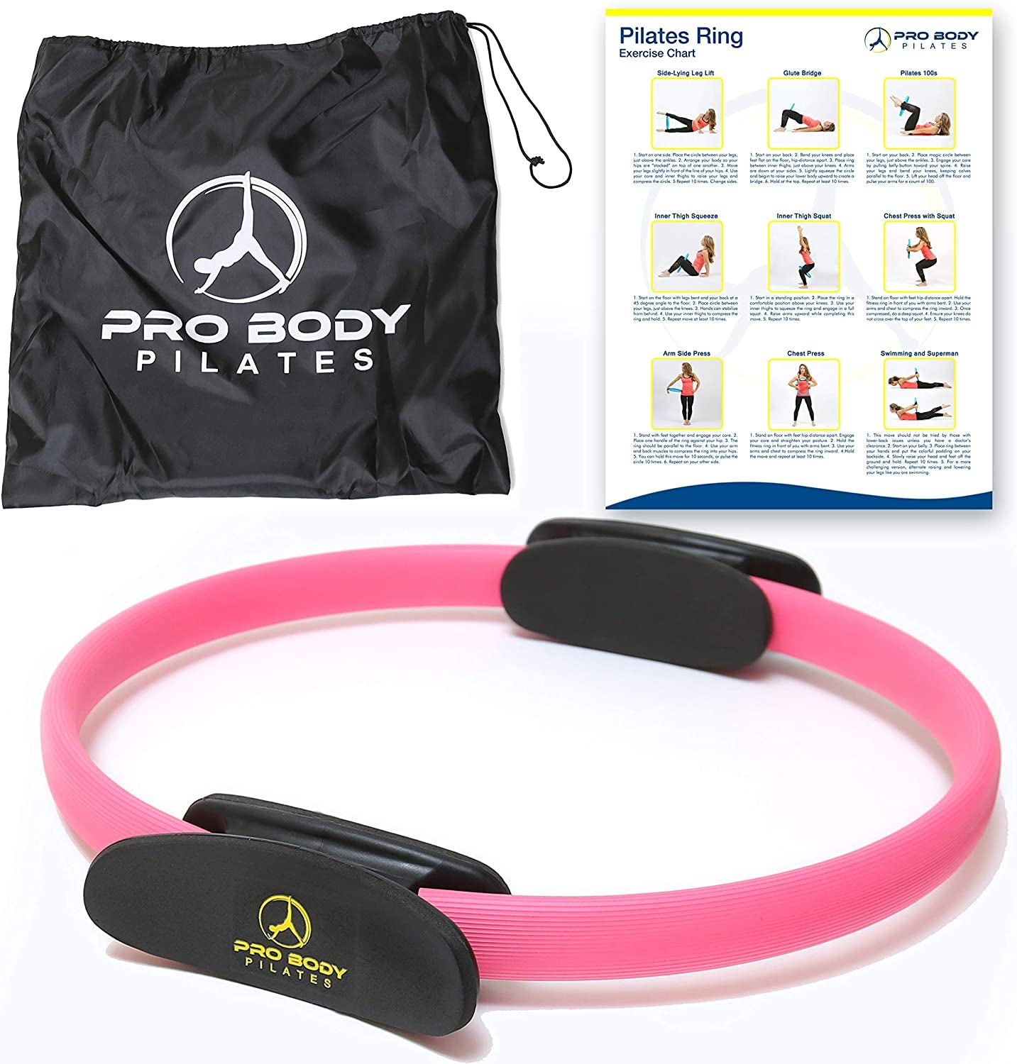 Fitness Circle – 14 Inch Pilates Ring for Focusing on Toning Inner Thighs, Arms, and Core