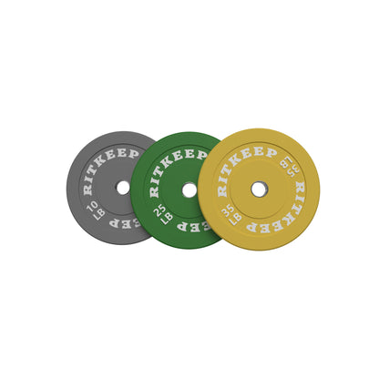 2" Olympic Low Bounce Color Rubber Bumper Weight Plates