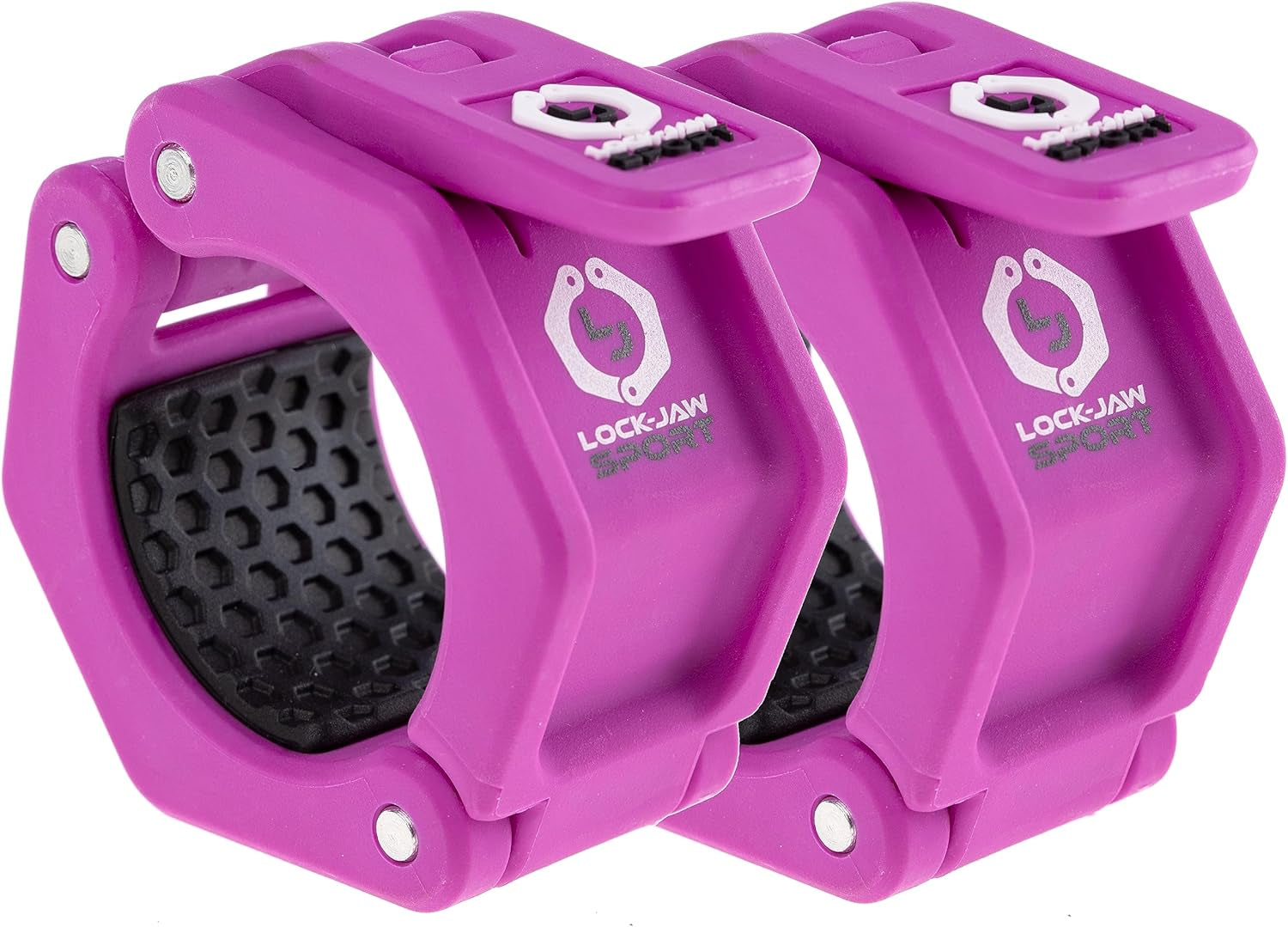 Lock-Jaw HEX 50Mm / 2" Olympic Barbell Collar - Quick Release Barbell Clamp (Purple)