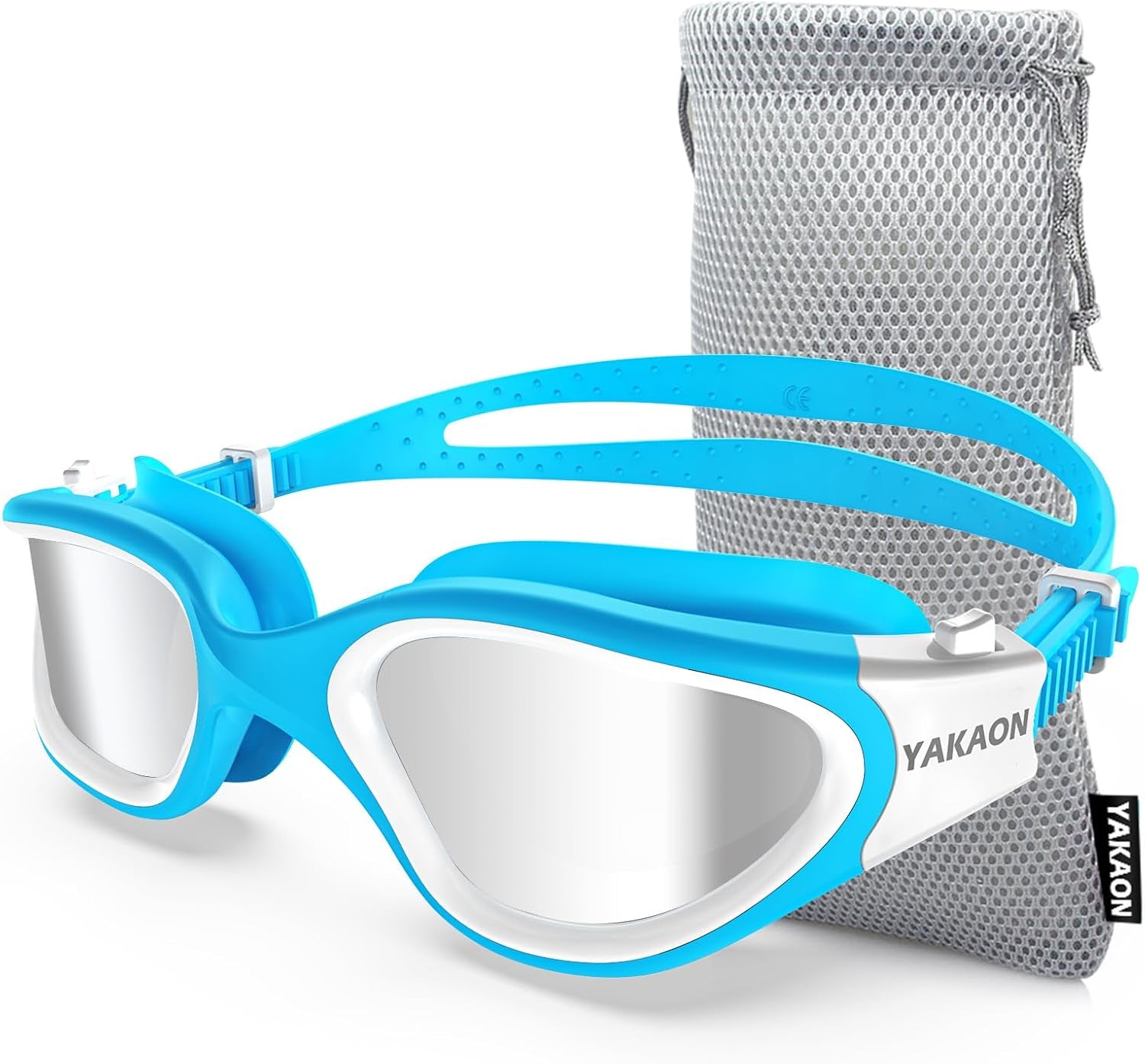 Adult Swimming Goggles - UV Protection, Anti-Glare, Anti-Fog, Anti-Leak, Silicone Strap Clear/Polarized Lenses