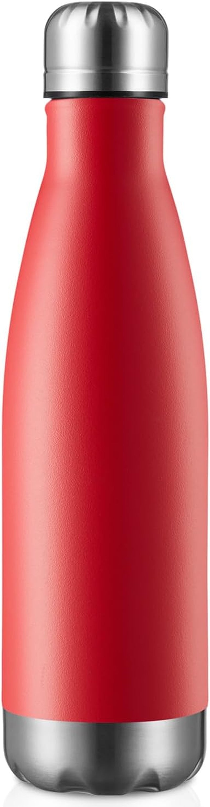 17Oz Sport Water Bottle 12 Pack Vacuum Insulated Stainless Steel Leak-Proof Double Wall Cola Shape Water Bottle,Keep Drinks Hot & Cold (Cold Gray,12 Pack)