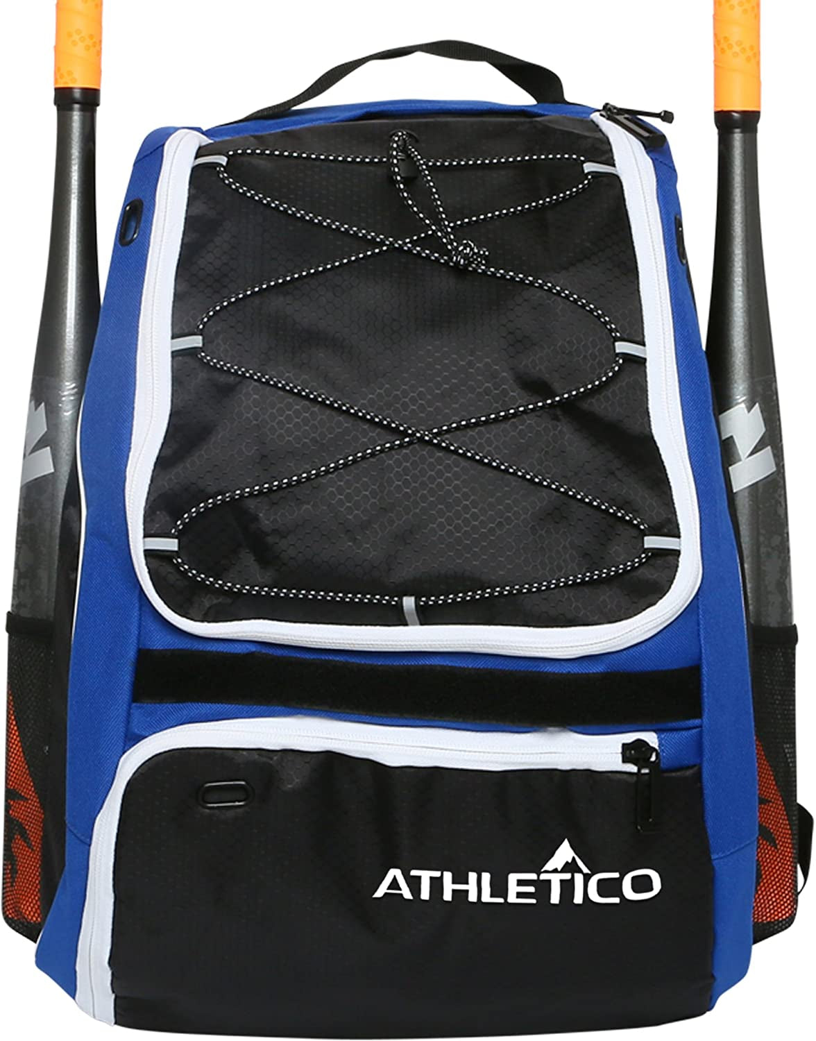 Baseball Bat Bag - Backpack for Baseball, T-Ball & Softball Equipment & Gear for Youth and Adults | Holds Bat, Helmet, Glove, & Shoes |Shoe Compartment & Fence Hook