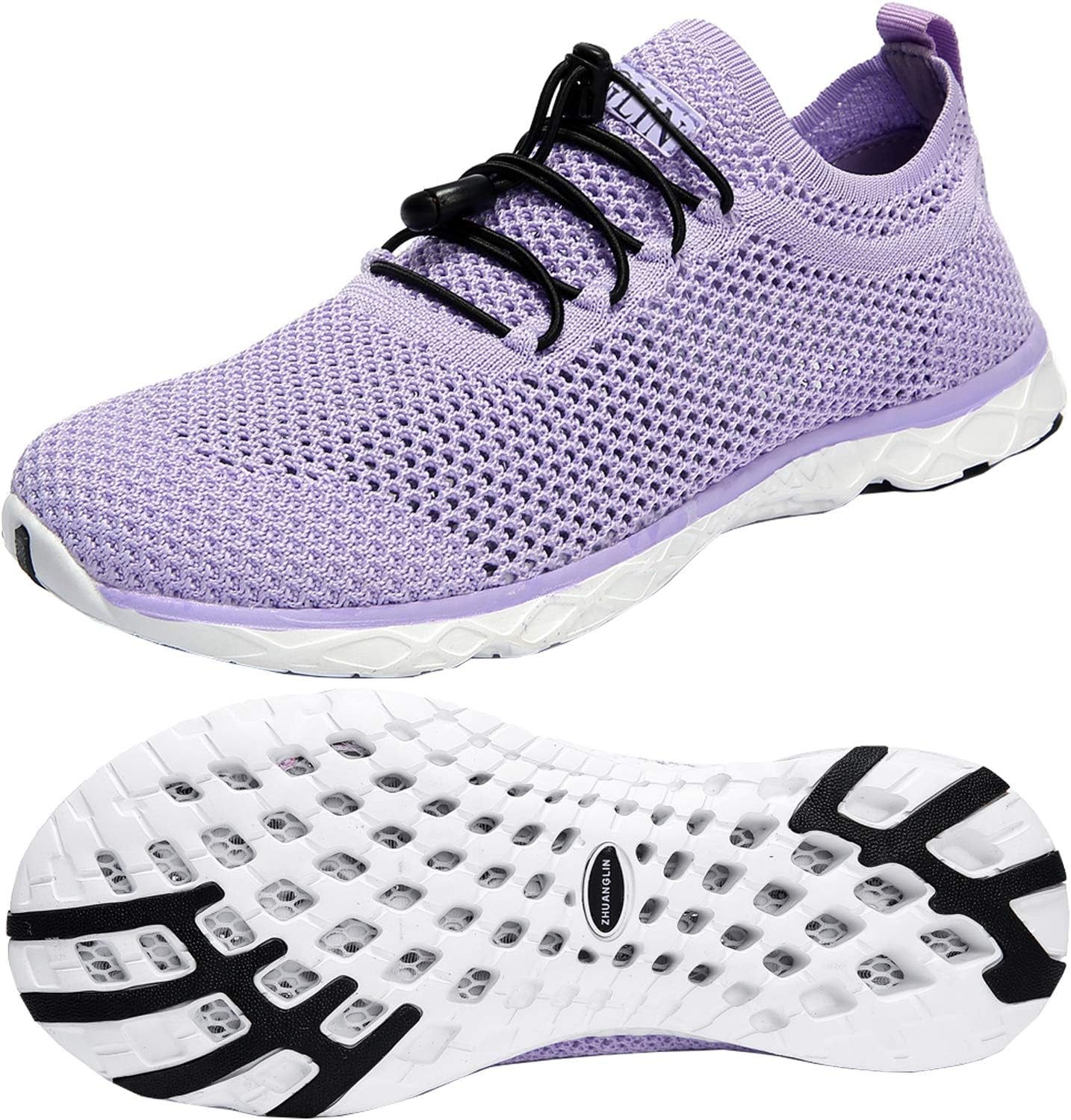 Women'S Quick Drying Aqua Water Shoes,3-Second Drainage & All-Terrain for Swimming,Hiking,Yoga