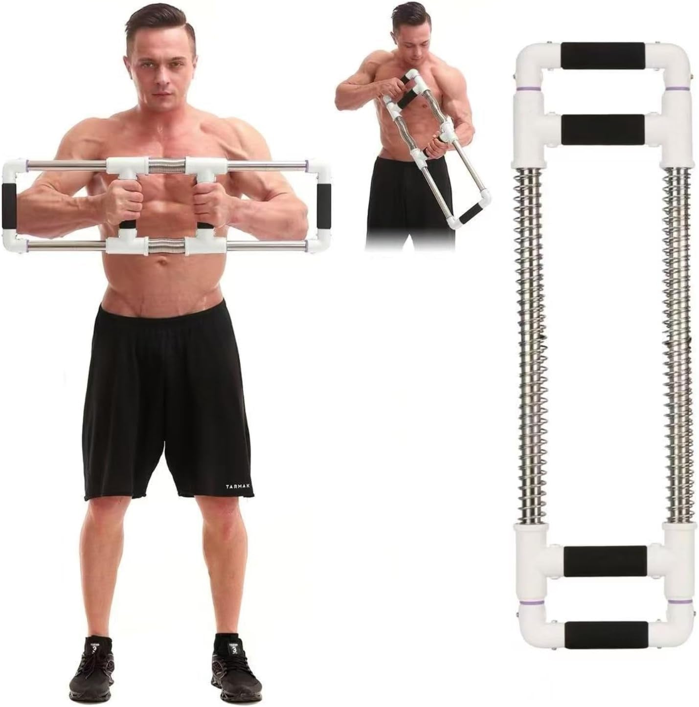 Push down Machine - Chest Exerciser at Home Workout Equipment, Arm Trainer - Portable Spring Resistance Exercise Gym Kit for Home, Travel or Outdoors