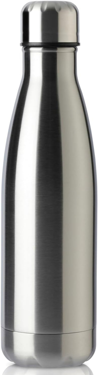 17Oz Sport Water Bottle 12 Pack Vacuum Insulated Stainless Steel Leak-Proof Double Wall Cola Shape Water Bottle,Keep Drinks Hot & Cold (Cold Gray,12 Pack)