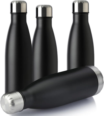 17Oz Sport Water Bottle 12 Pack Vacuum Insulated Stainless Steel Leak-Proof Double Wall Cola Shape Water Bottle,Keep Drinks Hot & Cold (Cold Gray,12 Pack)