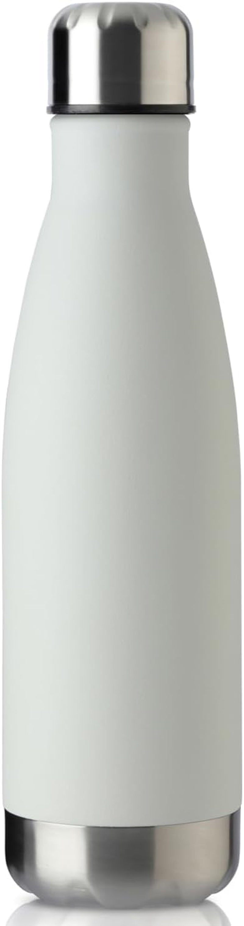 17Oz Sport Water Bottle 12 Pack Vacuum Insulated Stainless Steel Leak-Proof Double Wall Cola Shape Water Bottle,Keep Drinks Hot & Cold (Cold Gray,12 Pack)