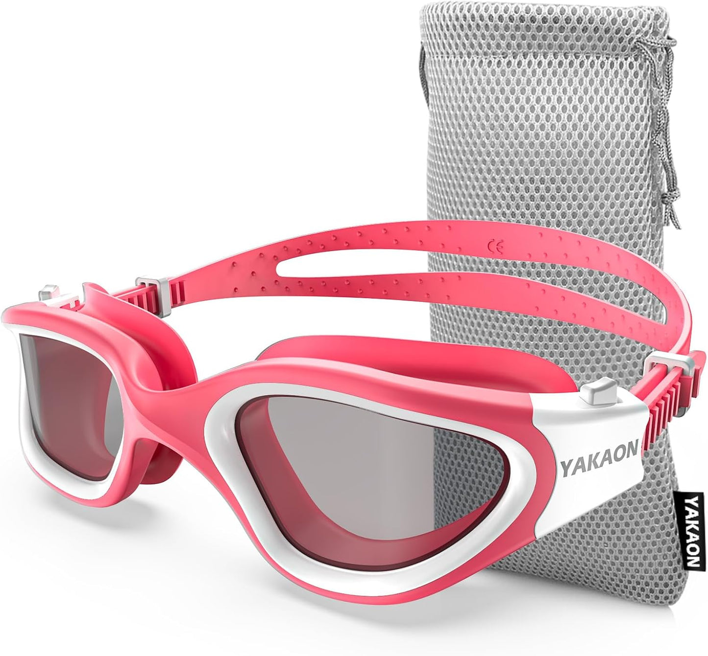 Adult Swimming Goggles - UV Protection, Anti-Glare, Anti-Fog, Anti-Leak, Silicone Strap Clear/Polarized Lenses