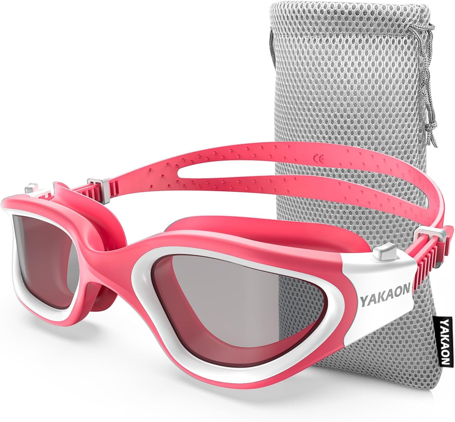 Adult Swimming Goggles - UV Protection, Anti-Glare, Anti-Fog, Anti-Leak, Silicone Strap Clear/Polarized Lenses