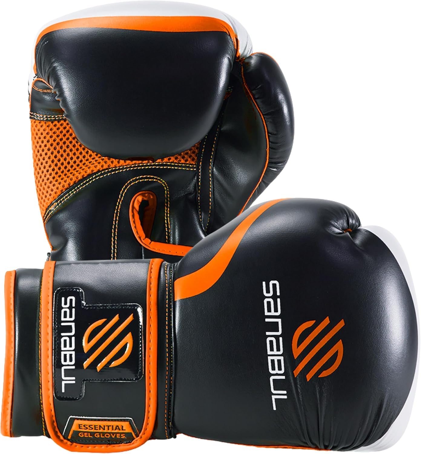 Essential Gel Boxing Gloves for Men & Women, Kickboxing MMA, Muay Thai Gloves and Heavy Bag Training Punching & Sparring