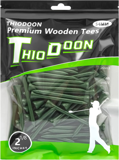 Golf Tees Professional Natural Wood Golf Tees Pack of 100, Golfing Tees Multiple Colors Size 3-1/4 Inch, 2-3/4 Inch or 2-1/8 Inch, Tall Golf Tees Bulk Reduce Side Spin and Friction