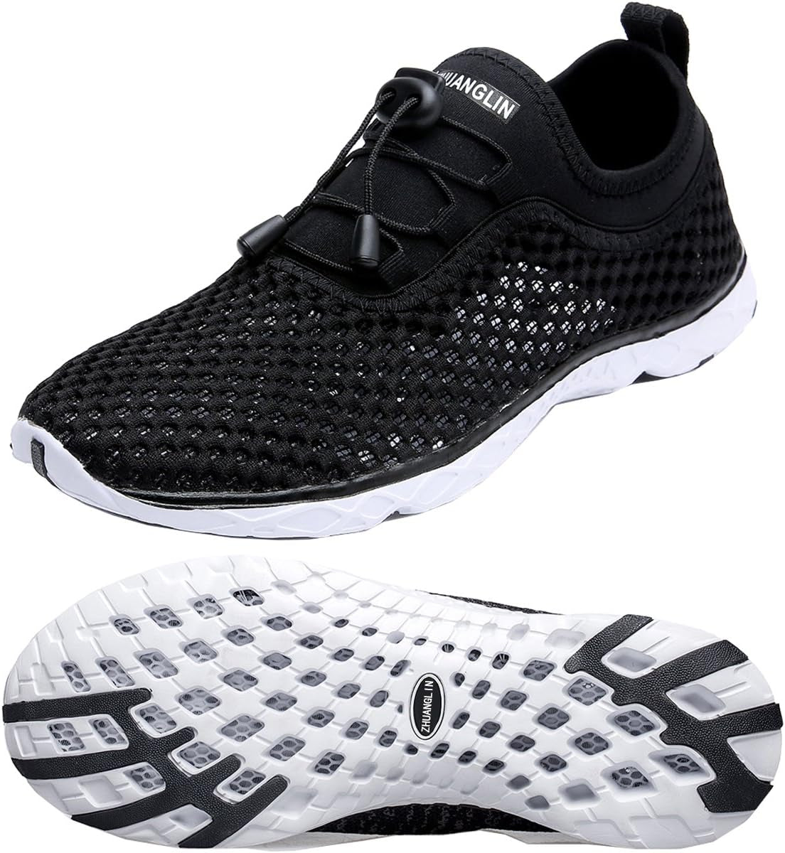 Women'S Quick Drying Aqua Water Shoes,3-Second Drainage & All-Terrain for Swimming,Hiking,Yoga