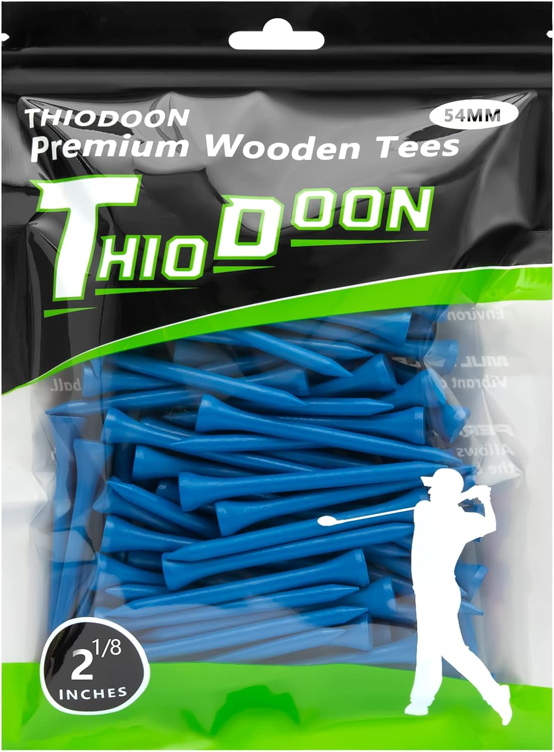 Golf Tees Professional Natural Wood Golf Tees Pack of 100, Golfing Tees Multiple Colors Size 3-1/4 Inch, 2-3/4 Inch or 2-1/8 Inch, Tall Golf Tees Bulk Reduce Side Spin and Friction